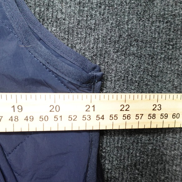 Entro Quilted Vest Eloise Scalloped Hem Women Size S Dark Navy New - Picture 7 of 11